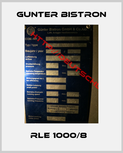 Gunter Bistron-RLE 1000/8  