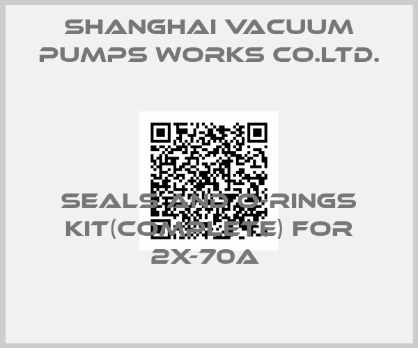 Shanghai Vacuum Pumps Works Co.Ltd.-Seals and O-rings Kit(Complete) For 2X-70A 