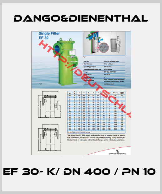 DANGO&DIENENTHAL-EF 30- K/ DN 400 / PN 10 