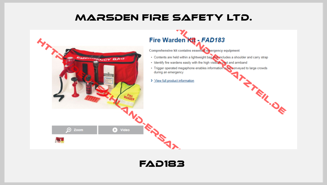 Marsden Fire Safety Ltd.-FAD183 