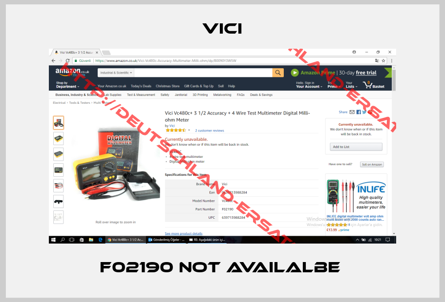 Vici-F02190 not availalbe 