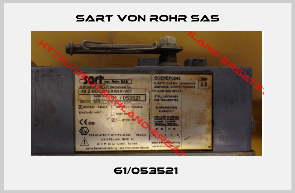 Sart Von Rohr SAS-61/053521 