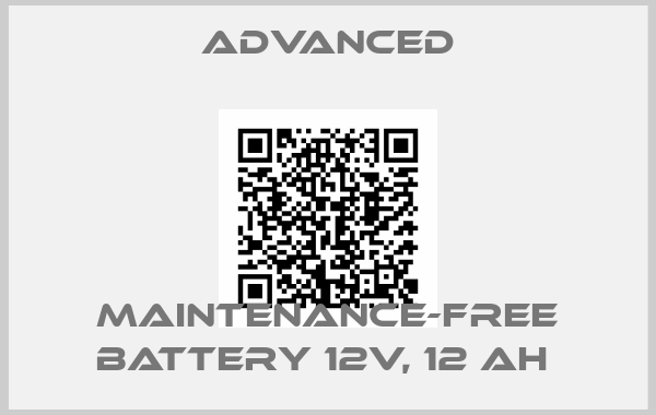 Advanced-Maintenance-Free Battery 12V, 12 Ah 