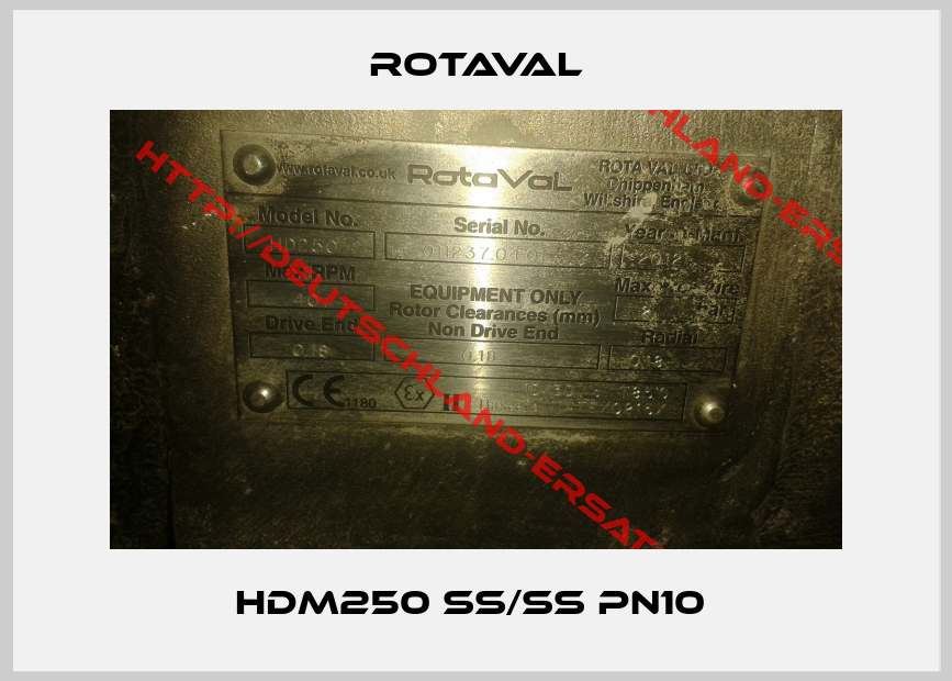 ROTAVAL-HDM250 SS/SS PN10 