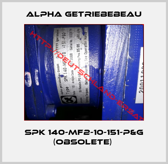 ALPHA GETRIEBEBEAU-SPK 140-MF2-10-151-P&G (obsolete) 