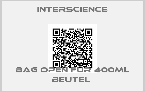 Interscience-Bag Open für 400ml Beutel 