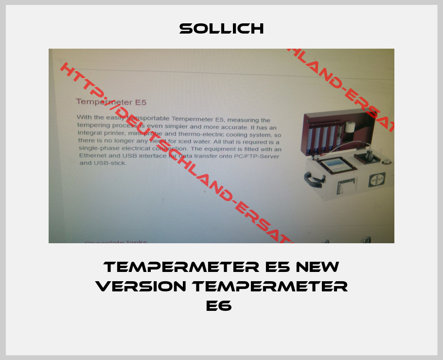SOLLICH-Tempermeter E5 new version Tempermeter E6 