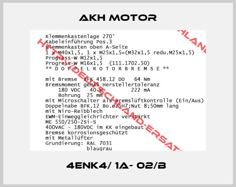 AKH Motor-4ENK4/ 1A- 02/B 