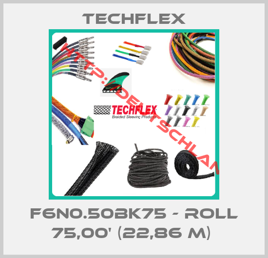 Techflex-F6N0.50BK75 - roll 75,00' (22,86 m) 