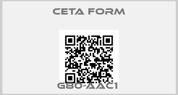 CETA FORM-G80-AAC1 
