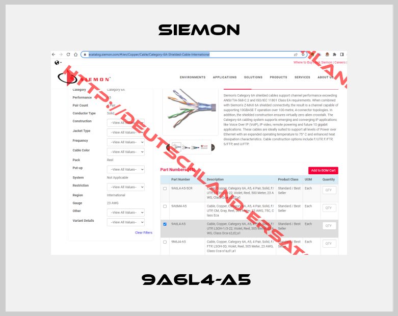 Siemon-9A6L4-A5 