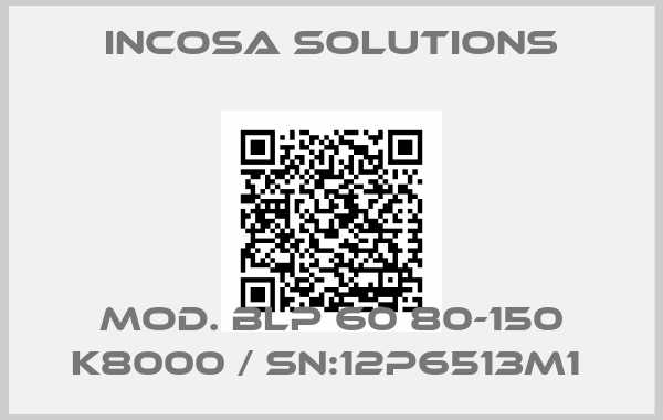 Incosa Solutions-MOD. BLP 60 80-150 K8000 / SN:12P6513M1 
