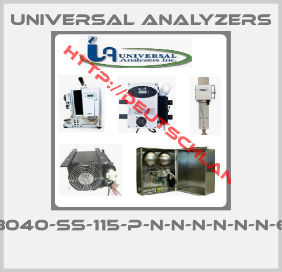 UNIVERSAL ANALYZERS-3040-SS-115-P-N-N-N-N-N-N-6 