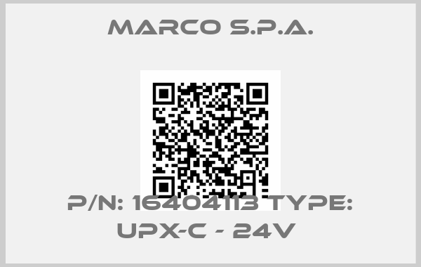 MARCO S.p.A.-P/N: 16404113 Type: UPX-C - 24V 