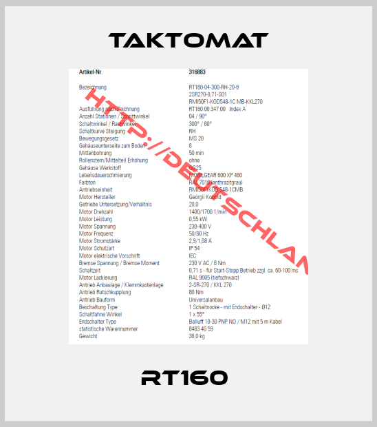 Taktomat-RT160 
