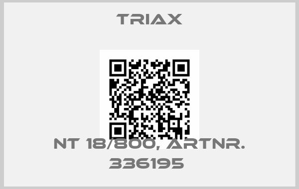 Triax-NT 18/800, Artnr. 336195 