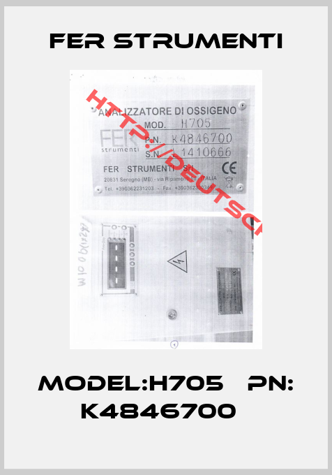 Fer Strumenti-Model:H705   PN: K4846700  