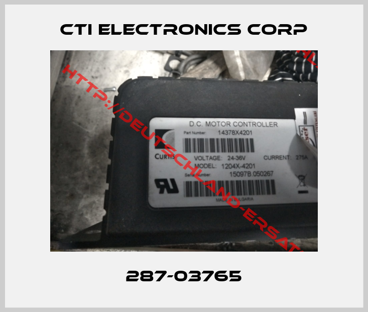 CTI ELECTRONICS CORP-287-03765