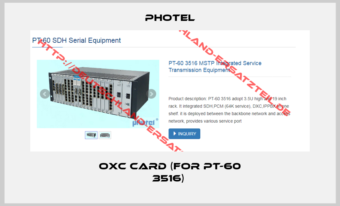 PHOTEL-OXC card (for PT-60 3516) 