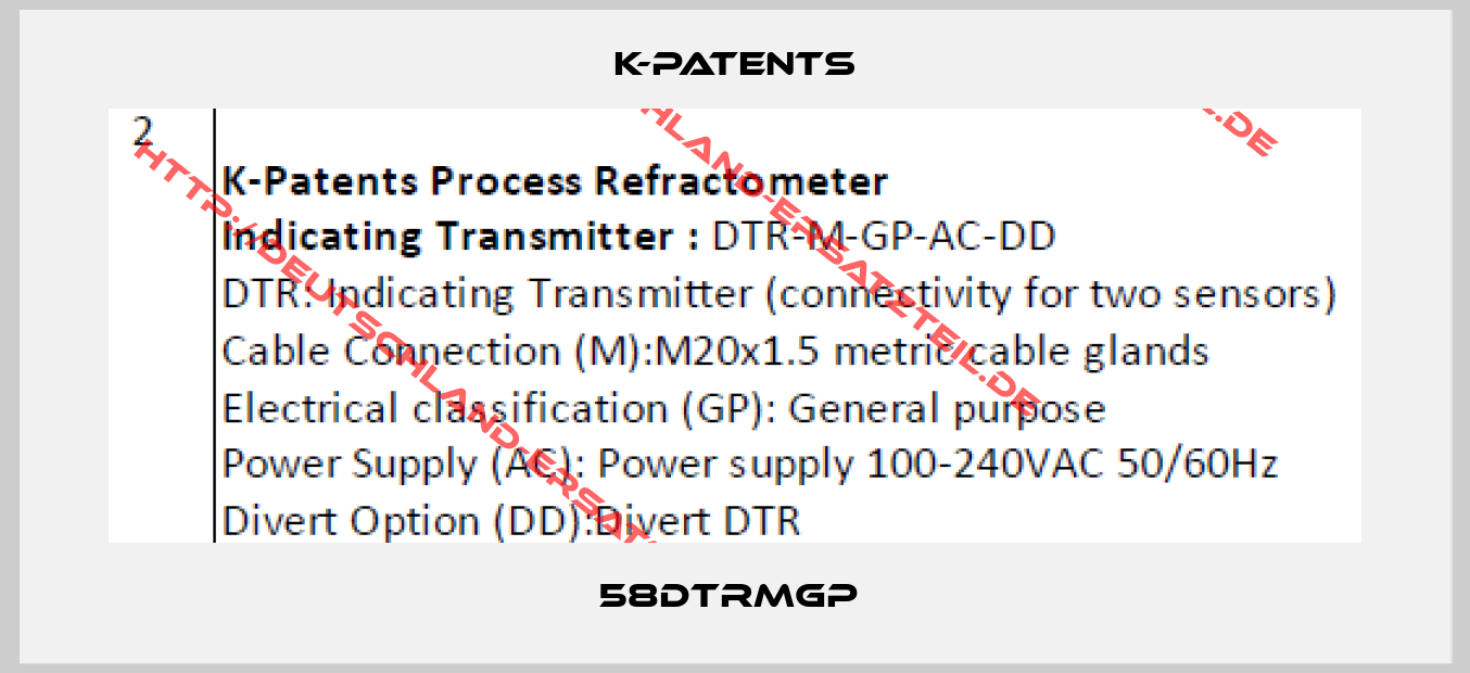 K-Patents-58DTRMGP 