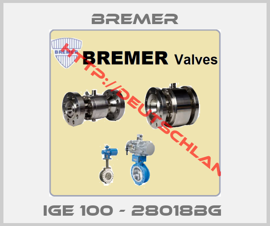 BREMER-IGE 100 - 28018BG 