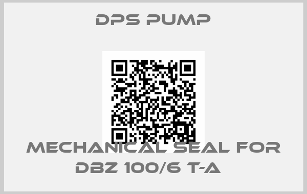 DPS Pump-Mechanical seal for DBZ 100/6 T-A  