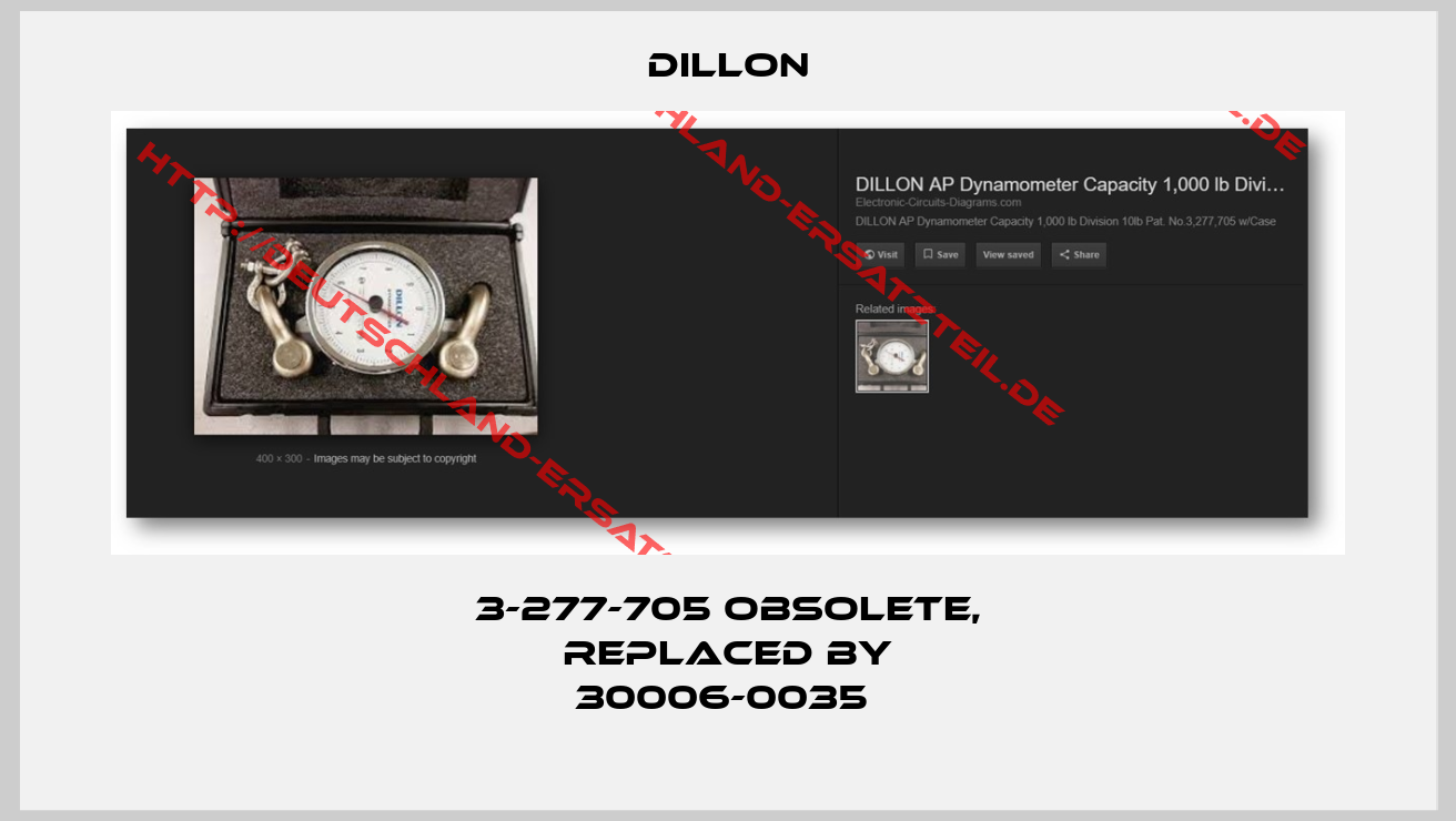 DILLON-3-277-705 obsolete, replaced by 30006-0035 
