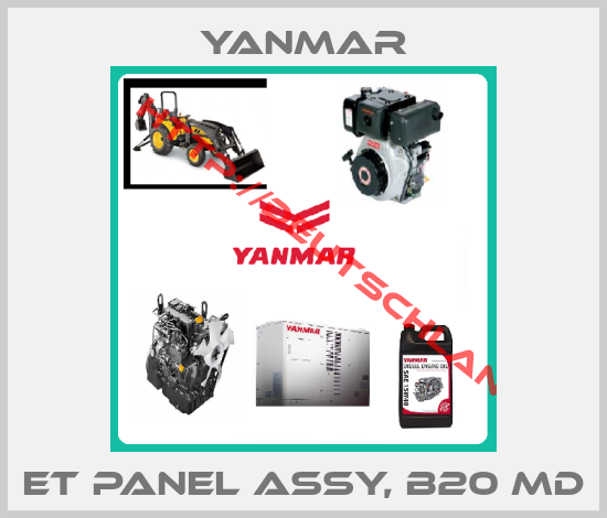 Yanmar-ET Panel ASSY, B20 MD