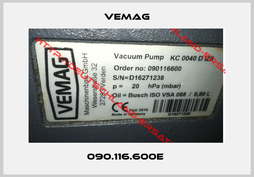 VEMAG-090.116.600E 