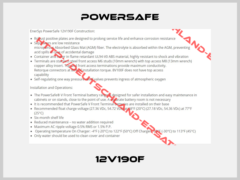 powersafe-12V190F