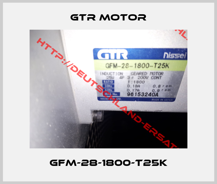 GTR MOTOR-GFM-28-1800-T25K