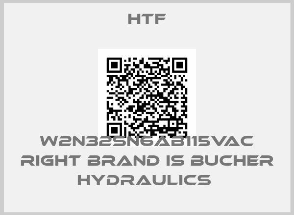 HTF-W2N32SN6AB115VAC right brand is Bucher Hydraulics 