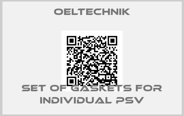 OELTECHNIK-Set of gaskets for individual PSV