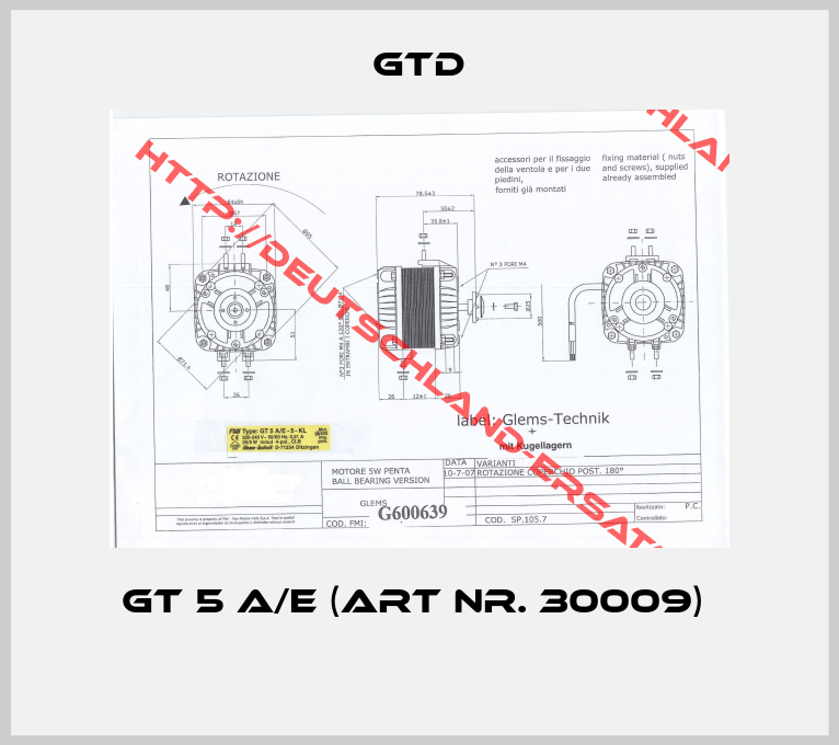 GTD-GT 5 A/E (Art Nr. 30009)  