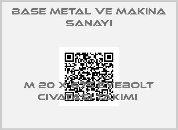 Base Metal ve Makina Sanayi-M 20 X 675 EYEBOLT CIVATASI TAKIMI 