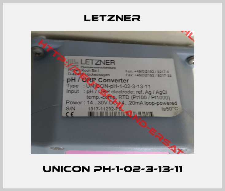 LETZNER-Unicon pH-1-02-3-13-11