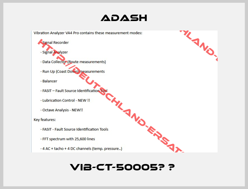 Adash- VIB-CT-50005	 	 