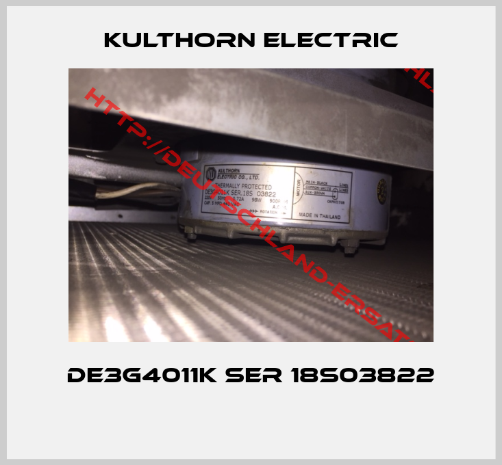 Kulthorn Electric-DE3G4011K SER 18S03822 