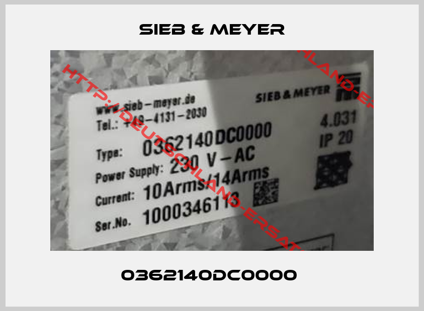 SIEB & MEYER-0362140DC0000 
