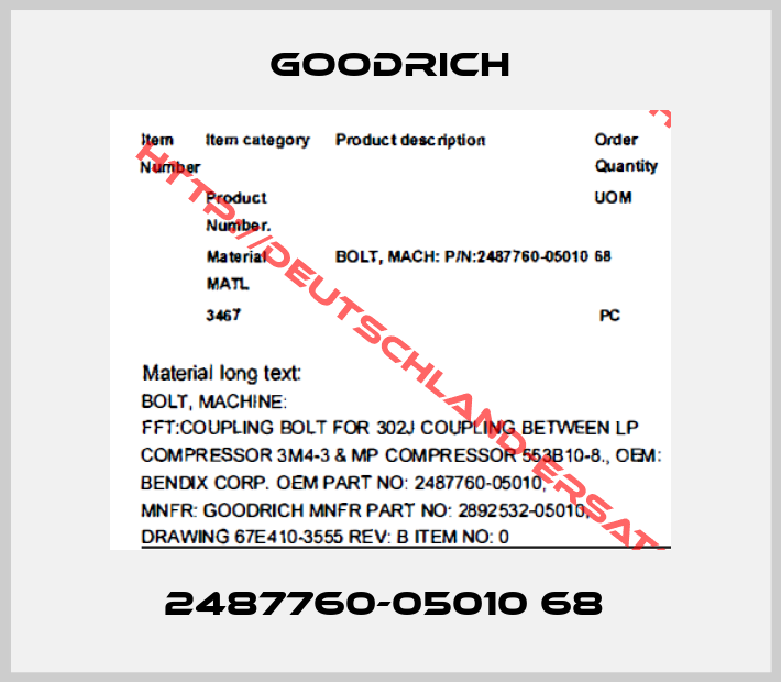 GOODRICH-2487760-05010 68 
