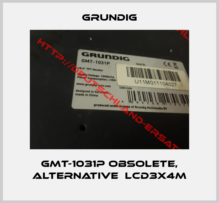 Grundig-GMT-1031P obsolete, alternative  LCD3x4M