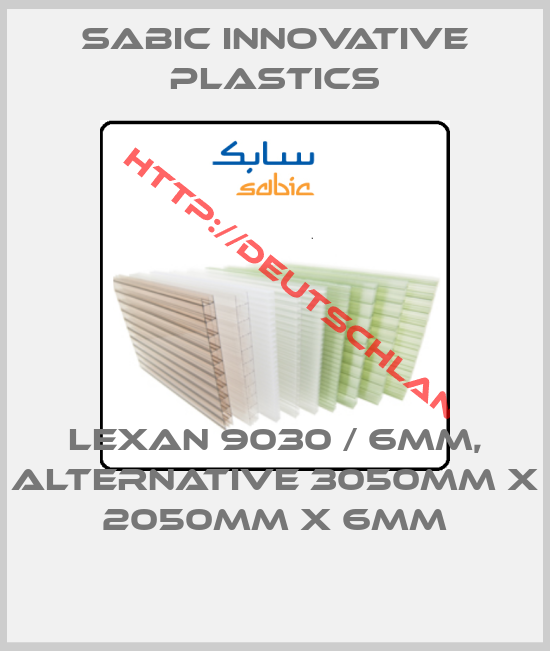 Sabic innovative Plastics-LEXAN 9030 / 6MM, alternative 3050mm x 2050mm x 6mm