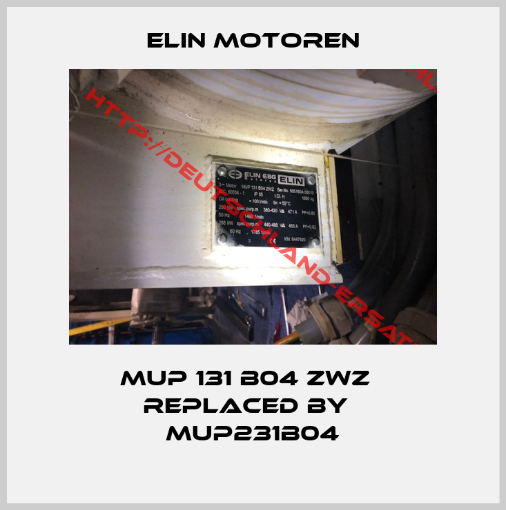 Elin Motoren-MUP 131 B04 ZWZ   replaced by   MUP231B04