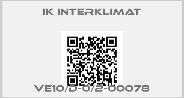IK Interklimat-VE10/D-0/2-00078