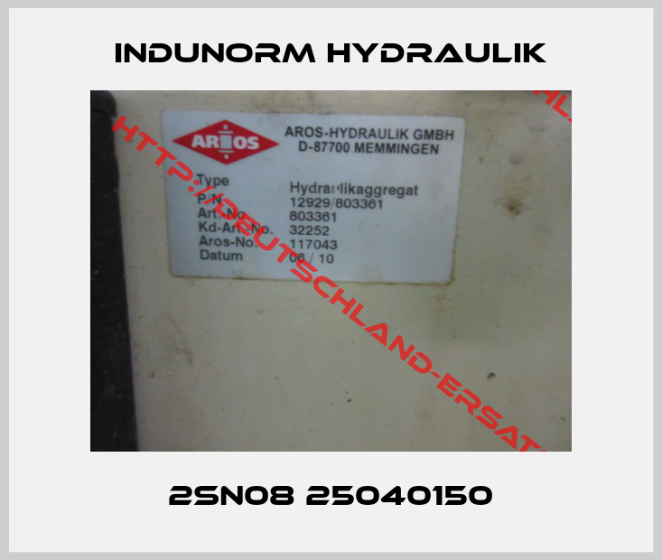 Indunorm Hydraulik-2SN08 25040150