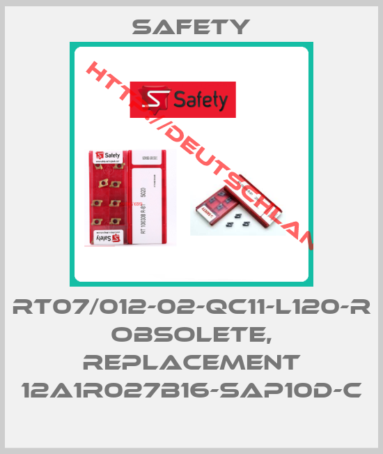 Safety-RT07/012-02-QC11-L120-R obsolete, replacement 12A1R027B16-SAP10D-C