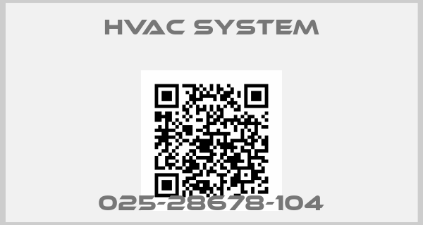 HVAC SYSTEM-025-28678-104