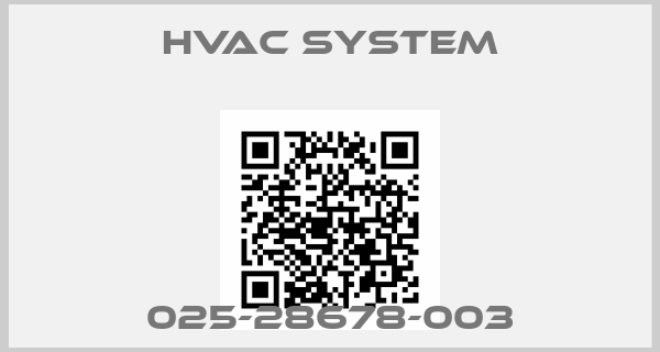 HVAC SYSTEM-025-28678-003