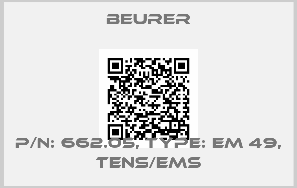 beurer-P/N: 662.05, Type: EM 49, TENS/EMS