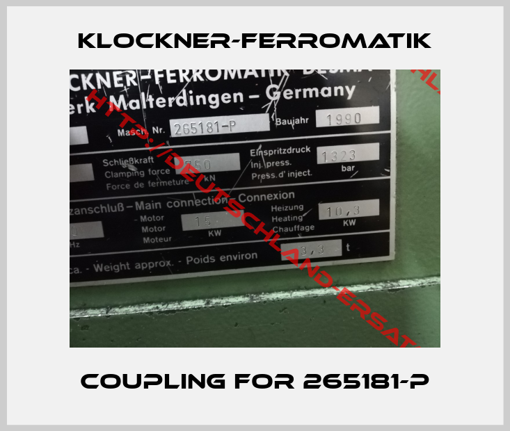 KLOCKNER-FERROMATIK-Coupling for 265181-P